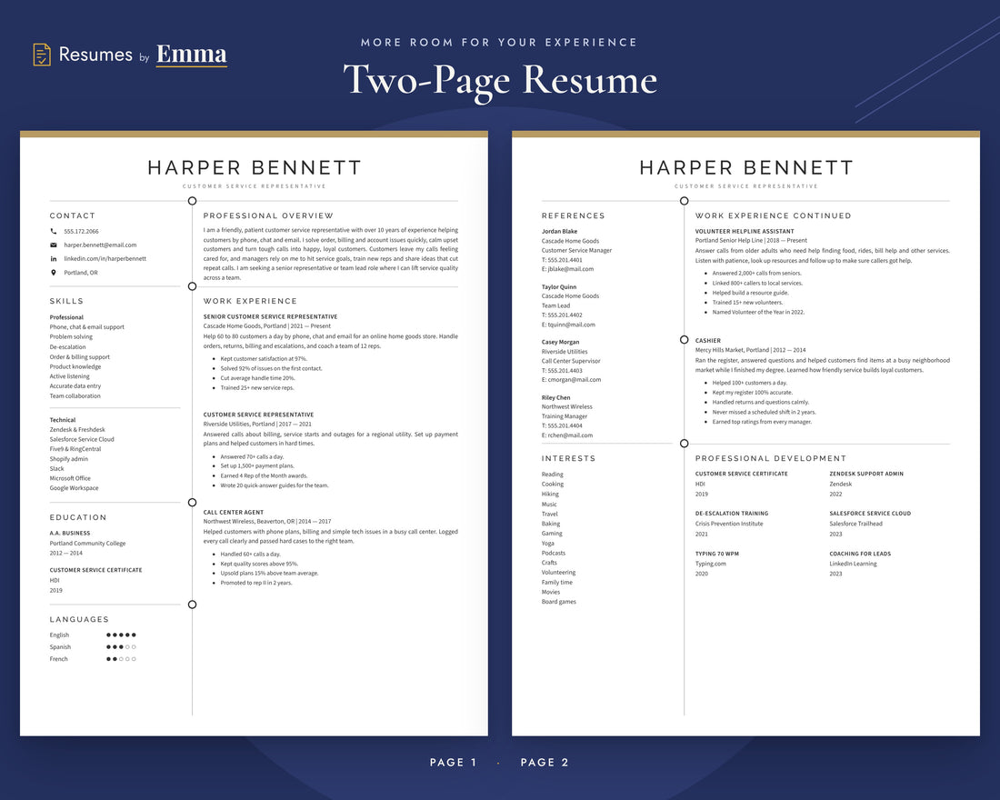 customer-service-representative 02 two-page