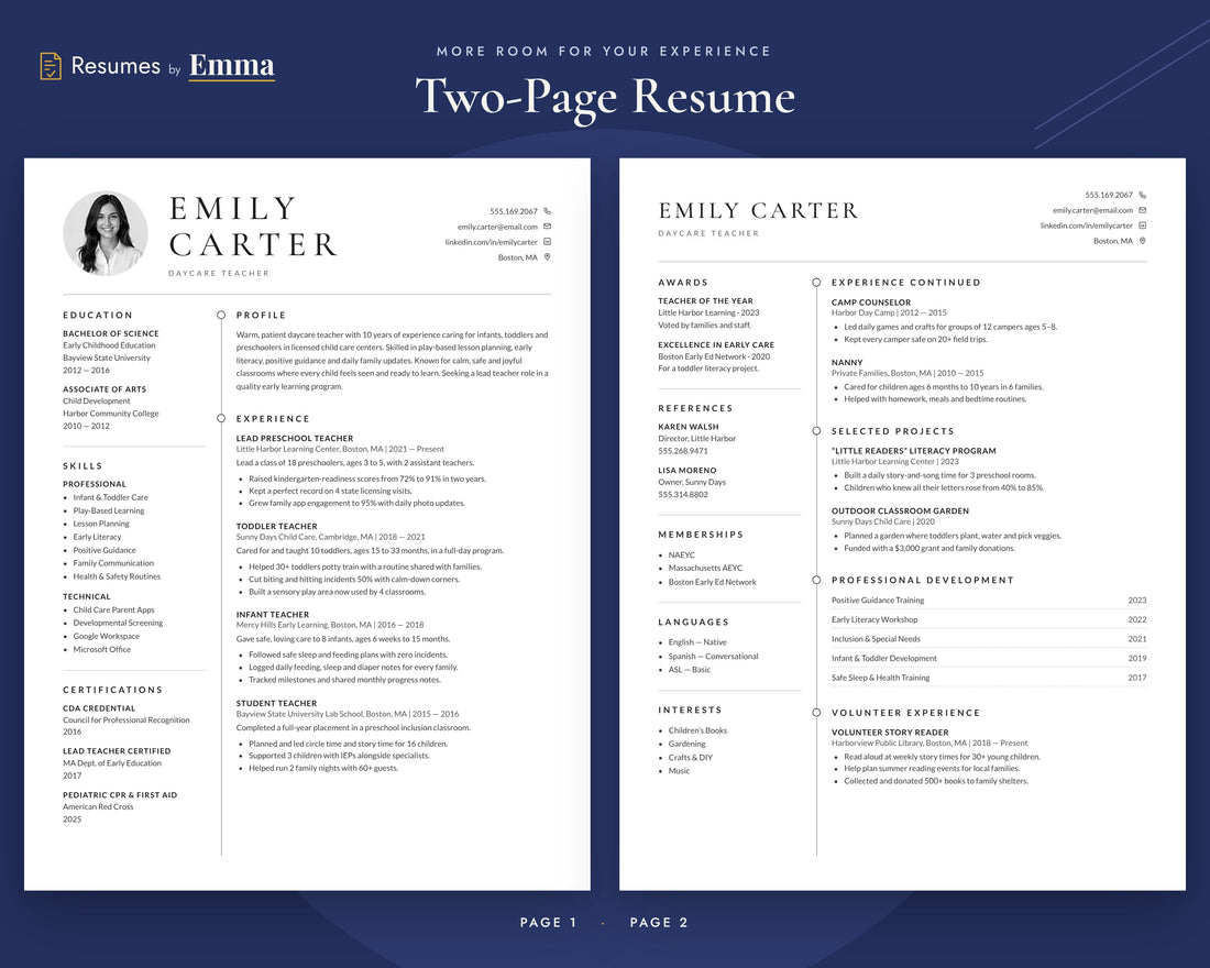 daycare-teacher 02 two-page