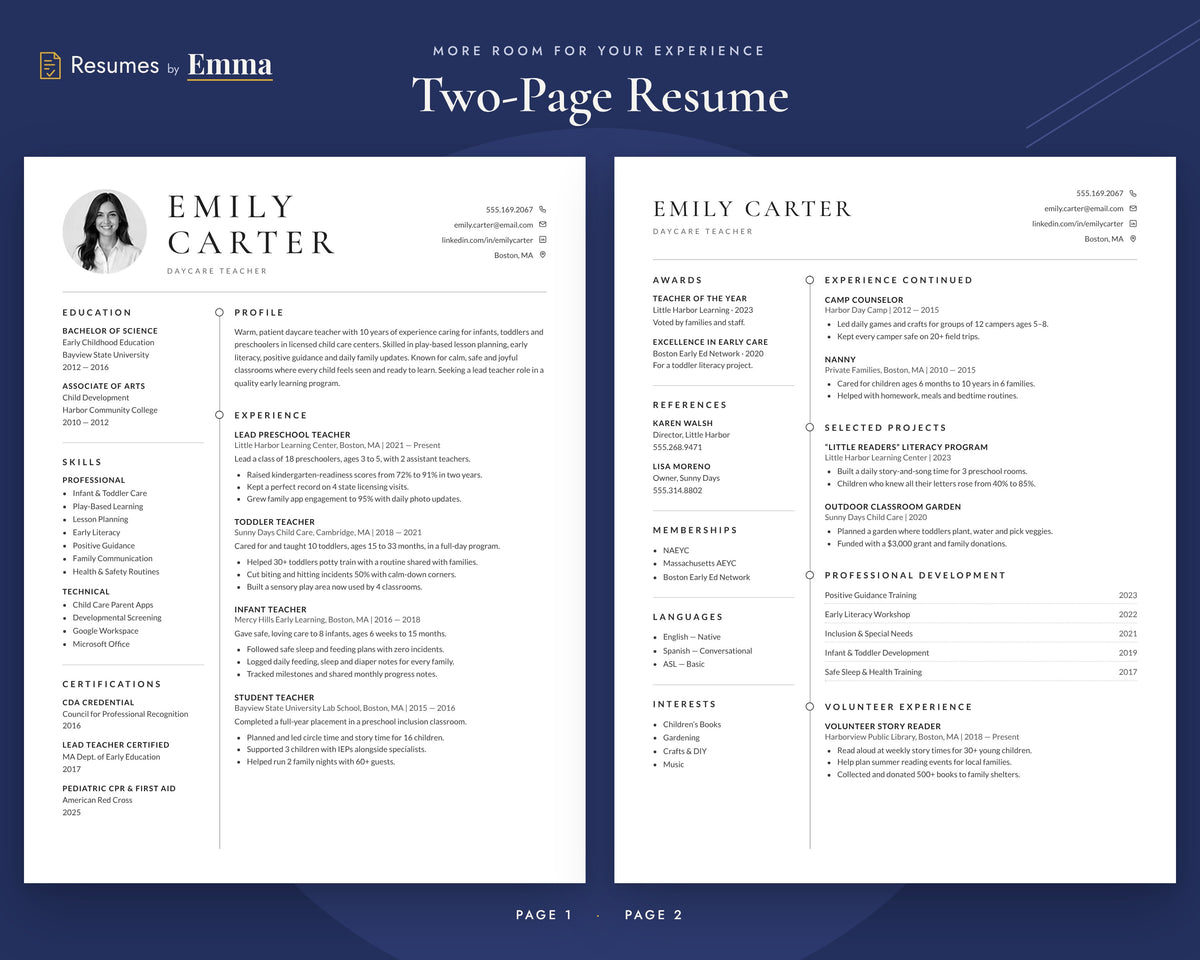 daycare-teacher 02 two-page
