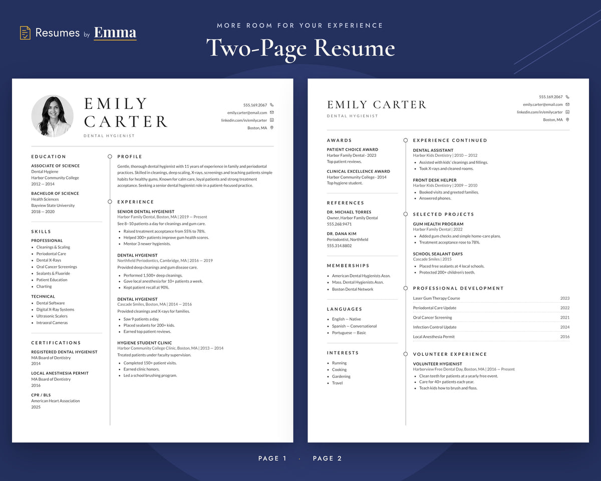 dental hygienist 02 two page