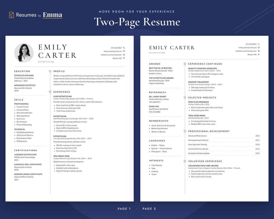 esthetician 02 two-page