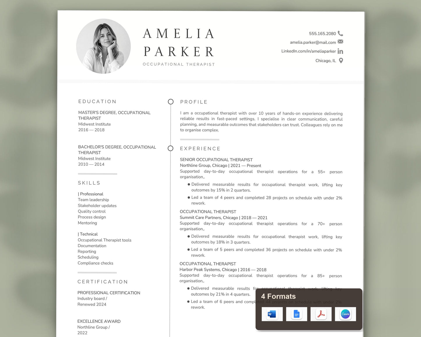 Occupational Therapist Resume Template