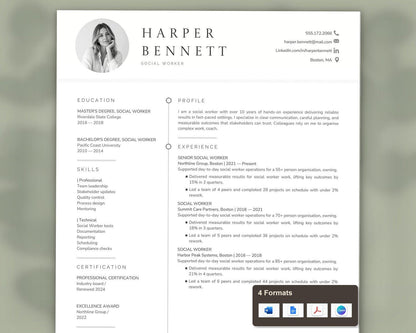 Social Worker Resume Template
