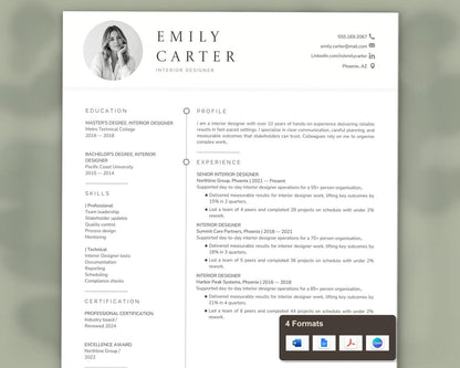 Interior Designer Resume Template