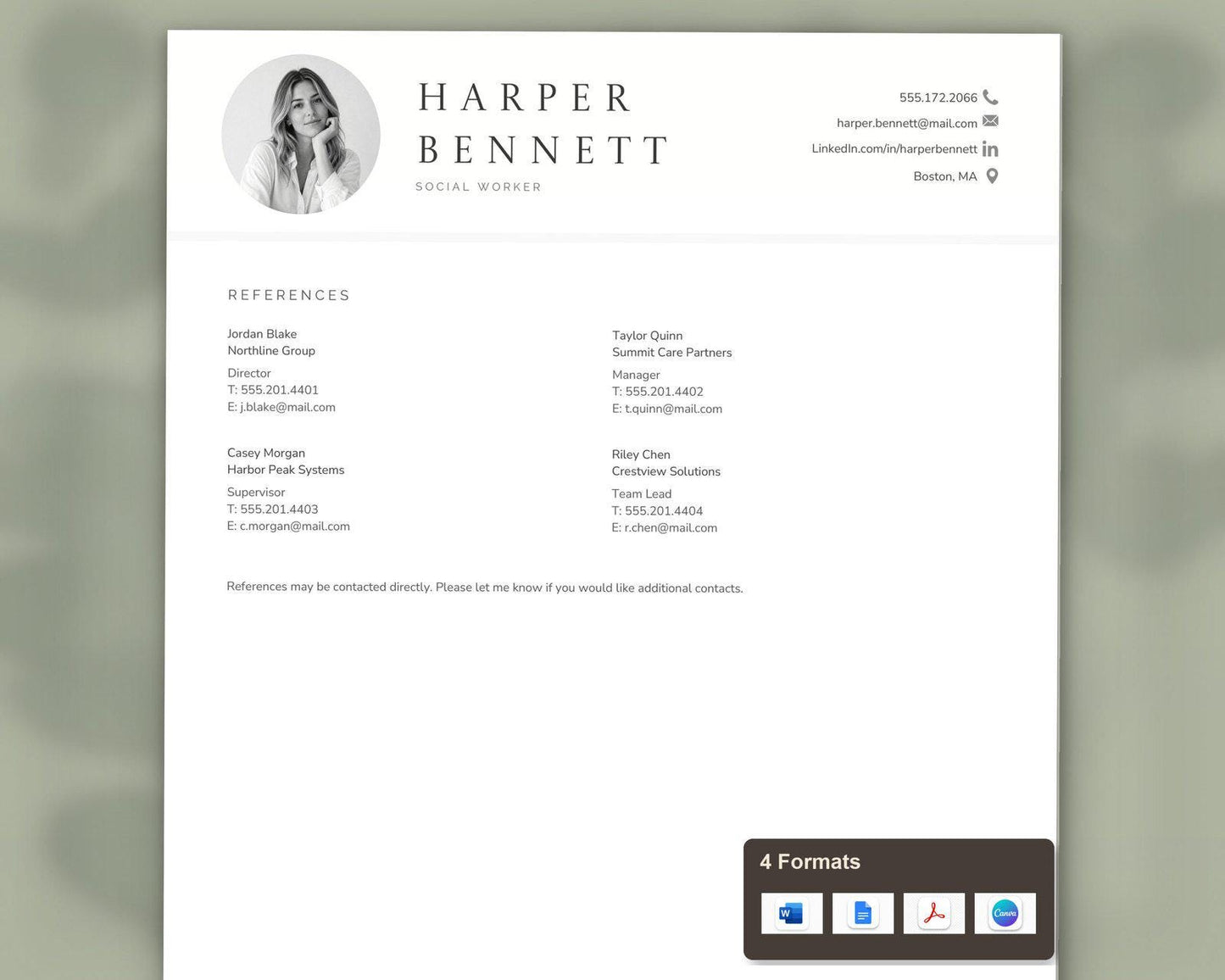 Social Worker Resume Template