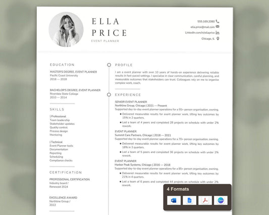 Event Planner Resume Template