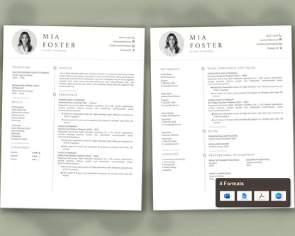 Flight Attendant Resume Template