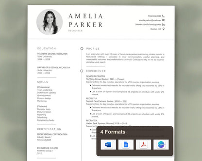 Recruiter Resume Template