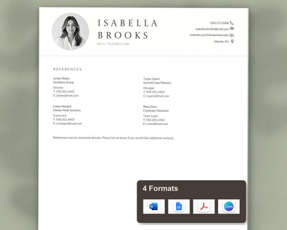Nail Technician Resume Template