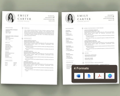 Veterinary Assistant Resume Template