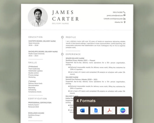 Delivery Nurse Resume Template