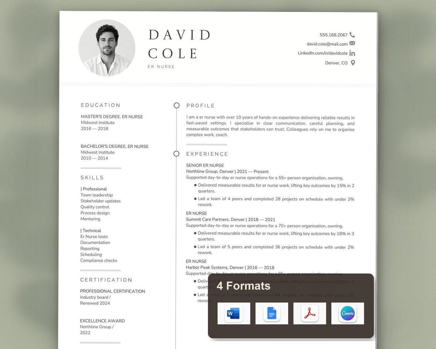 Er Nurse Resume Template