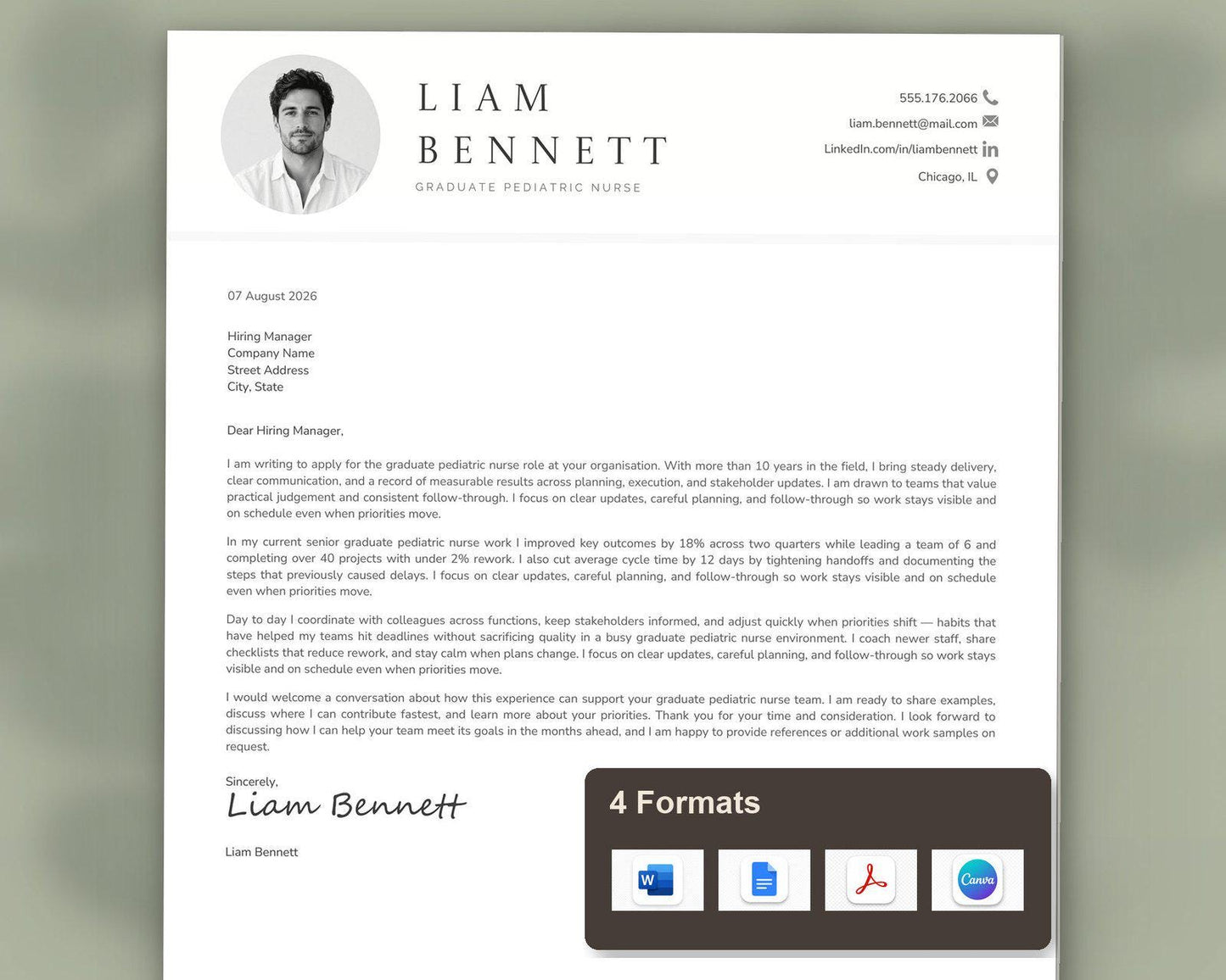 Graduate Pediatric Nurse Resume Template