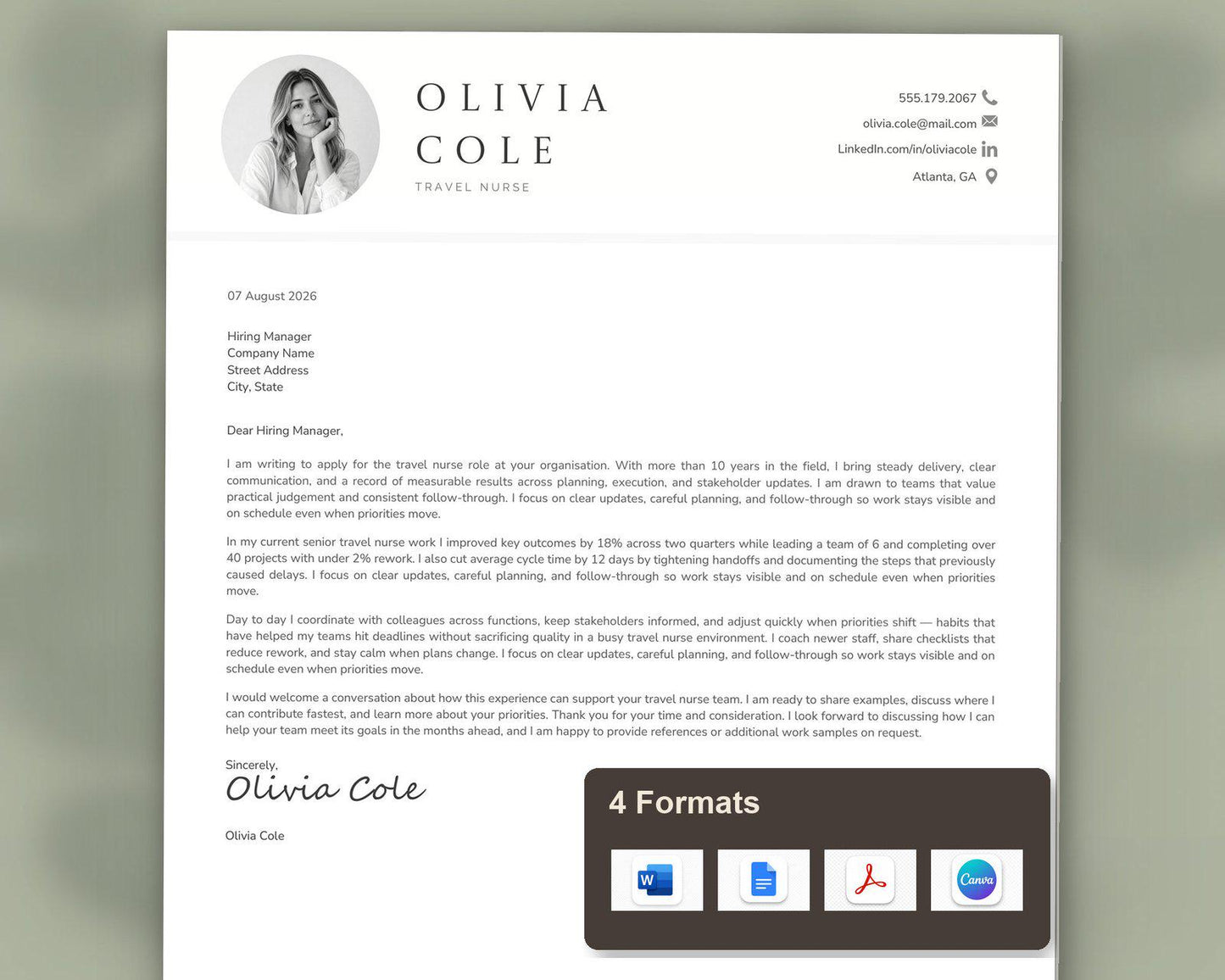 Travel Nurse Resume Template
