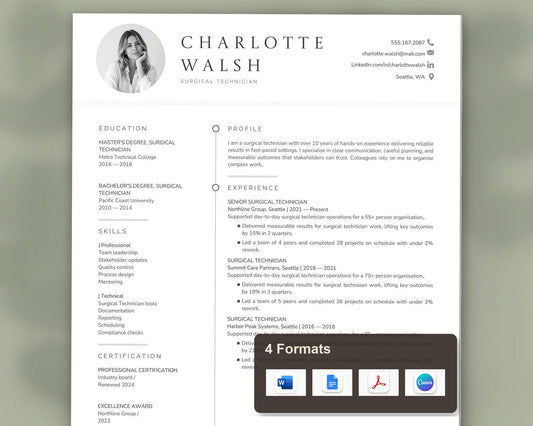 Surgical Technician Resume Template