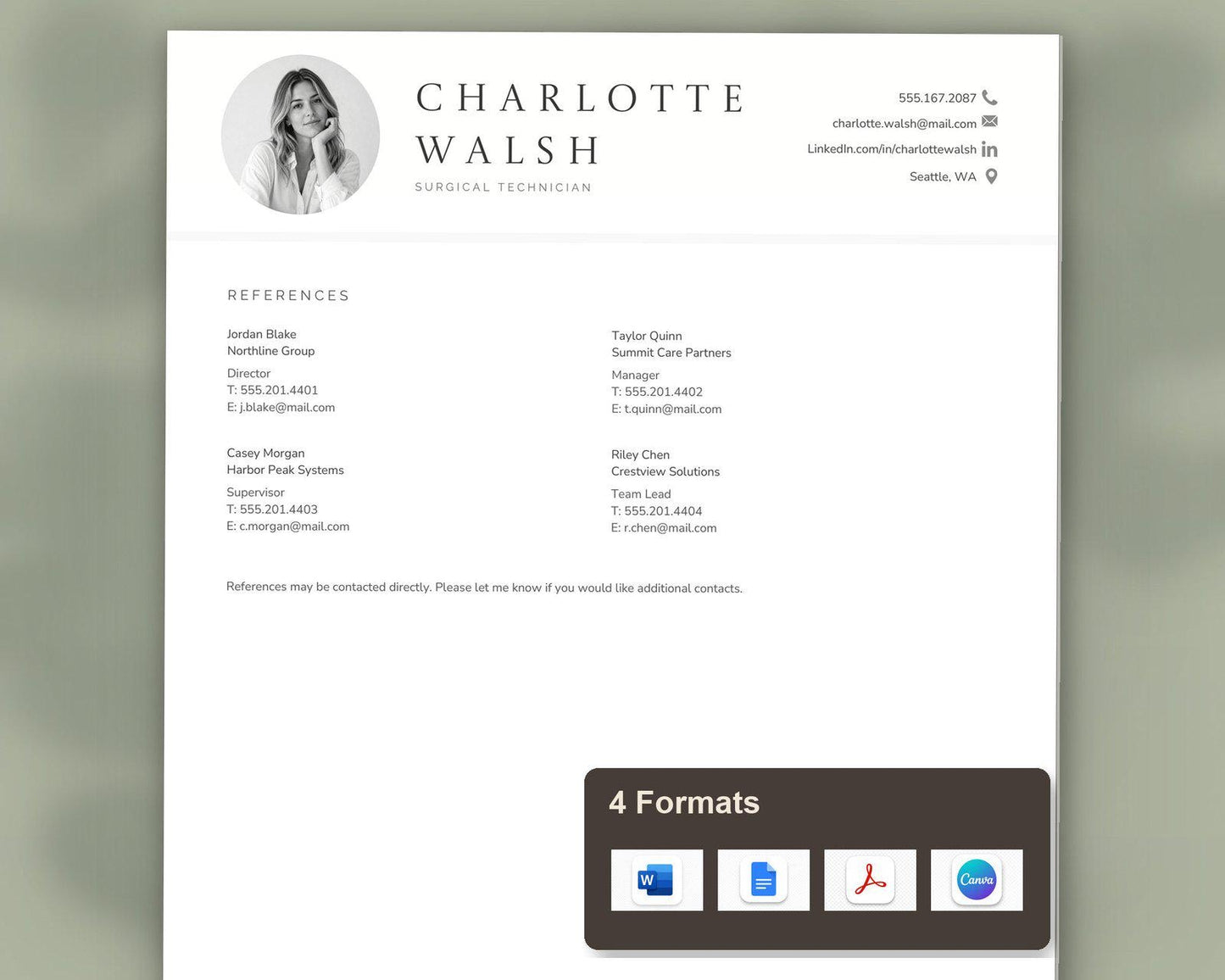 Surgical Technician Resume Template