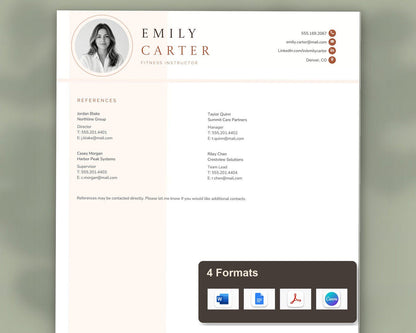 Fitness Instructor Resume Template