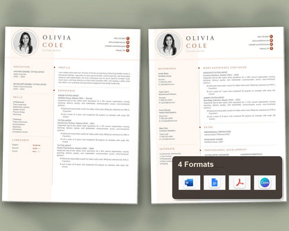 Tattoo Artist Resume Template