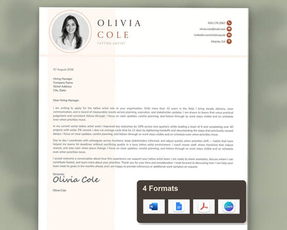 Tattoo Artist Resume Template