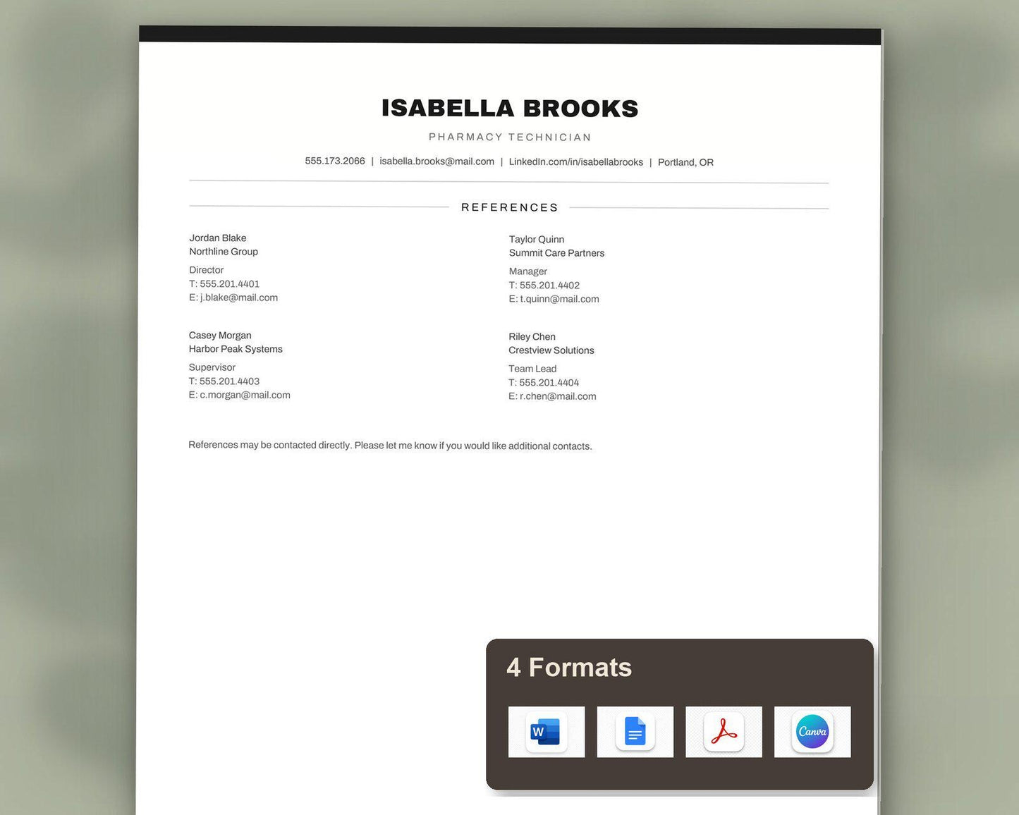 Pharmacy Technician Resume Template