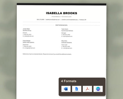 Pharmacy Technician Resume Template