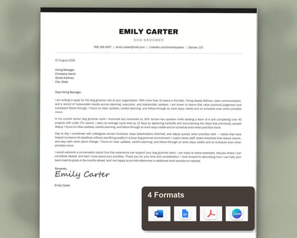Dog Groomer Resume Template