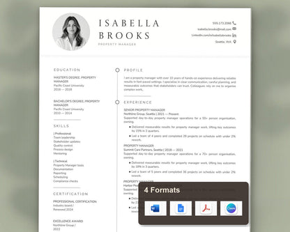Property Manager Resume Template