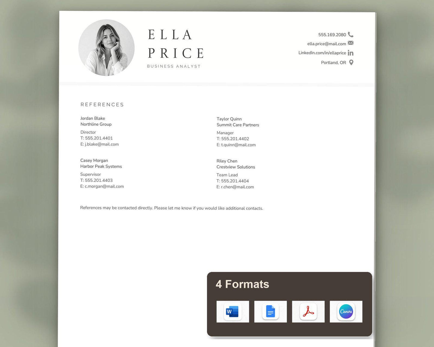 Business Analyst Resume Template