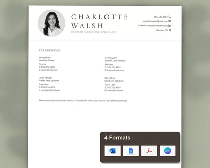 Content Marketing Specialist Resume Template