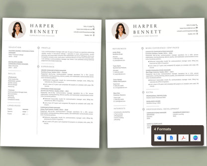Communications Manager Resume Template