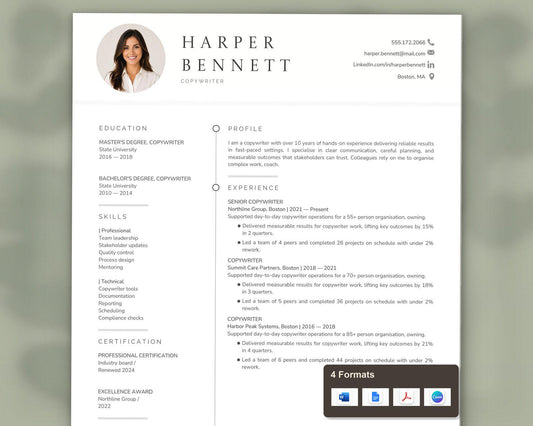 Copywriter Resume Template