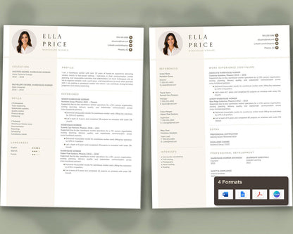 Warehouse Worker Resume Template