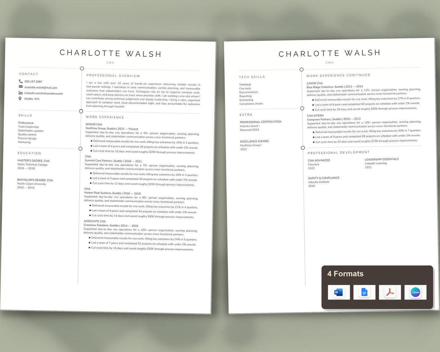 Cna Resume Template