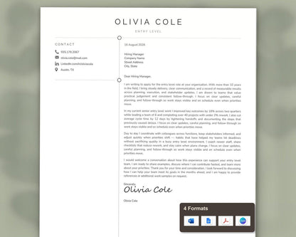 Entry Level Resume Template