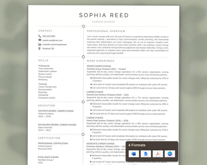 Career Change Resume Template