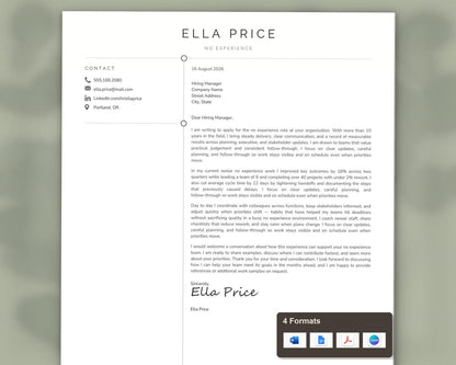 No Experience Resume Template