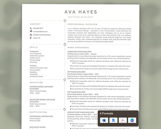 Software Developer Resume Template