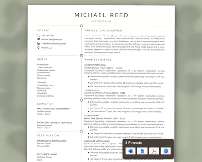 Veterinarian Resume Template