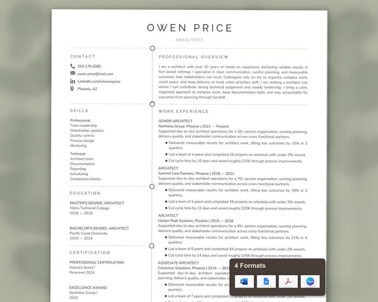 Architect Resume Template
