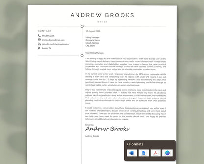 Writer Resume Template