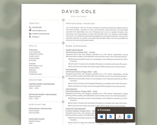 Web Designer Resume Template