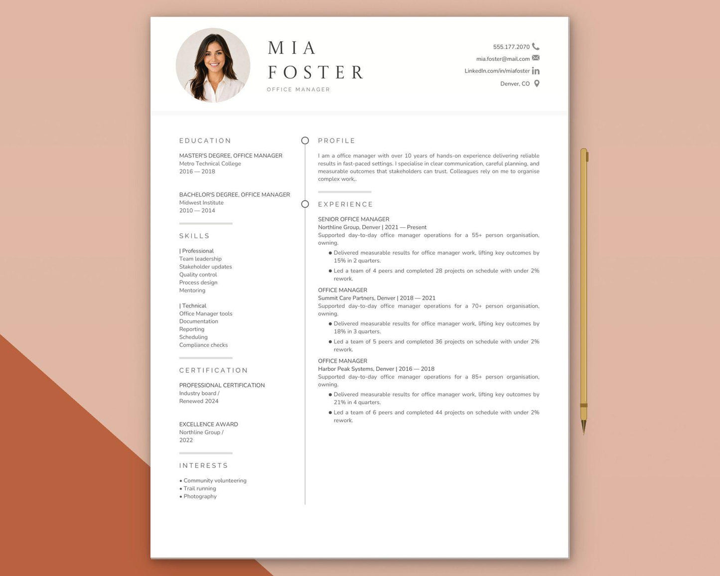 Office Manager Resume Template