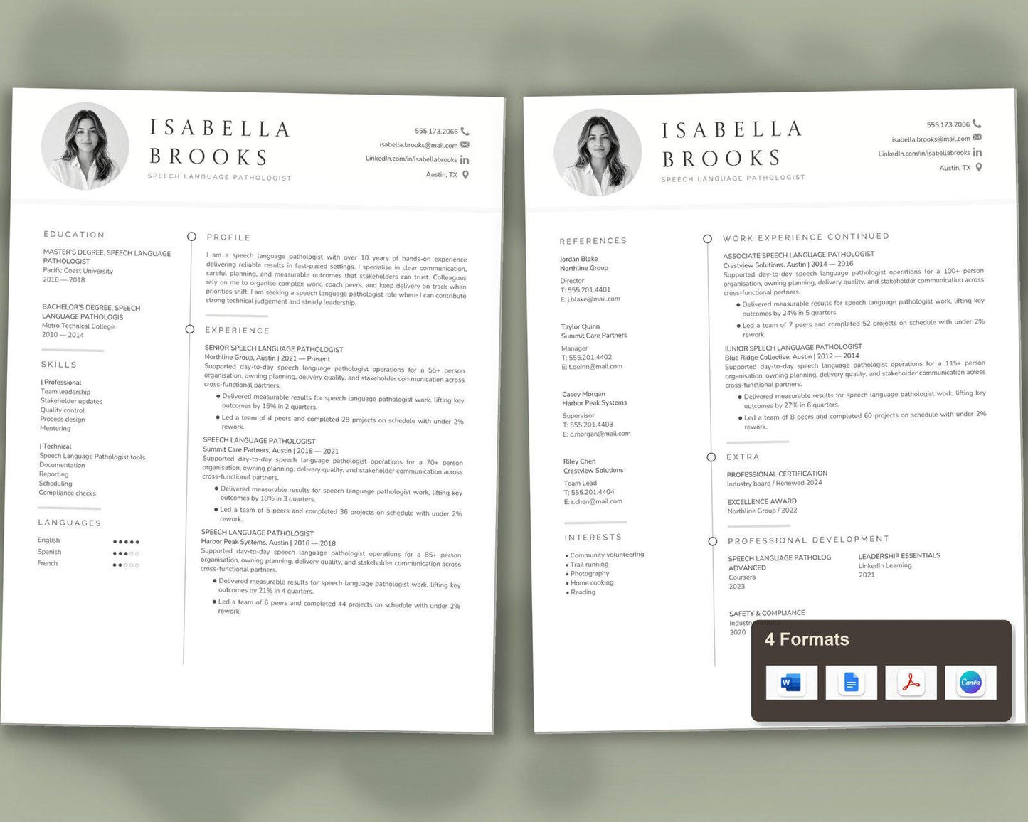 Speech Language Pathologist Resume Template