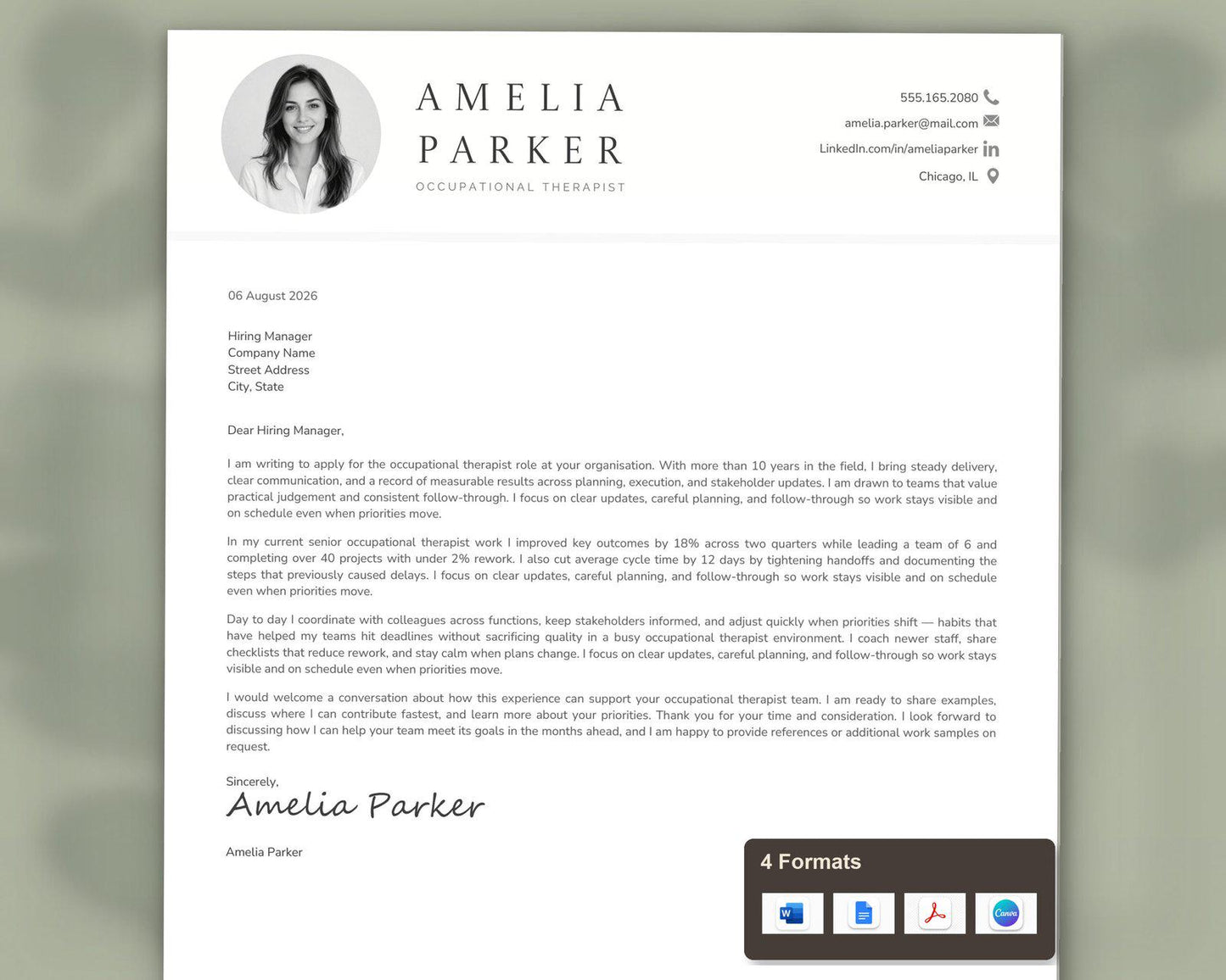 Occupational Therapist Resume Template