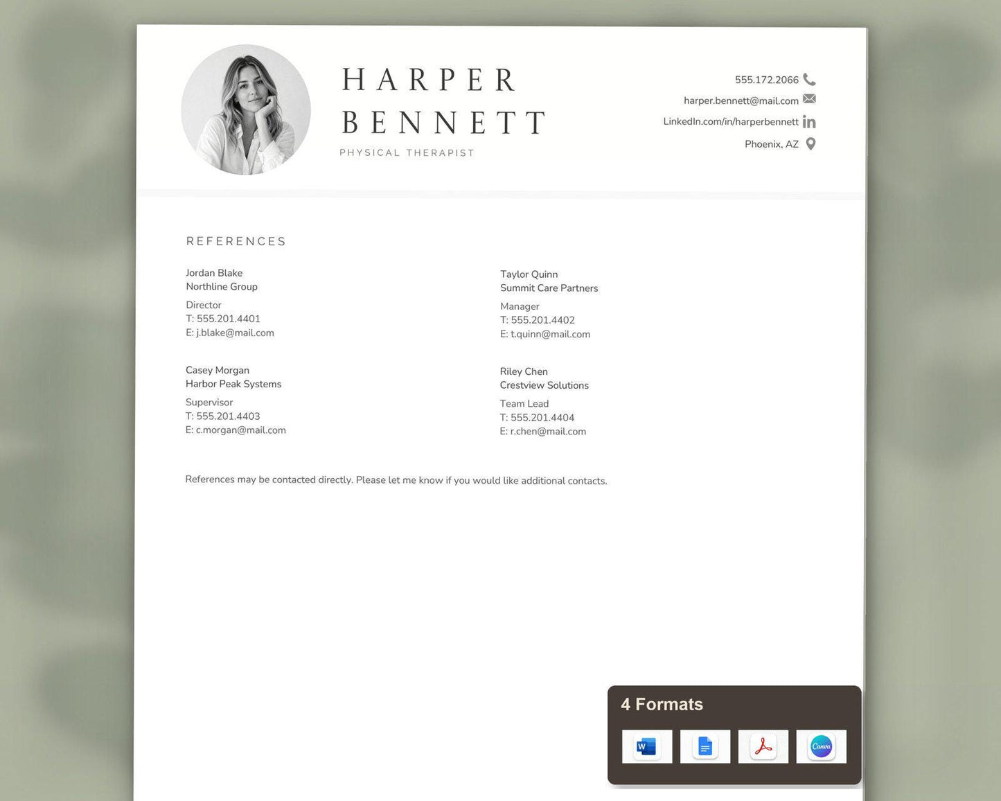 Physical Therapist Resume Template