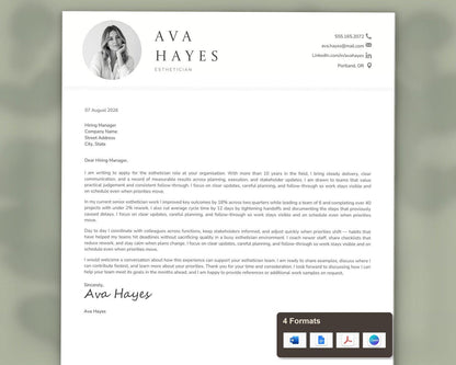 Esthetician Resume Template