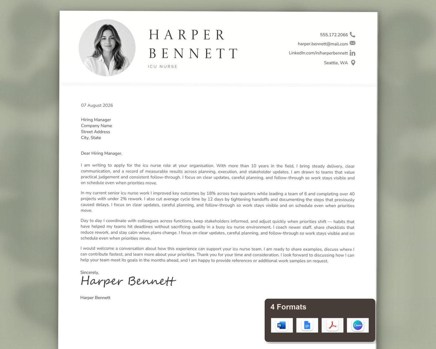ICU Nurse Resume Template