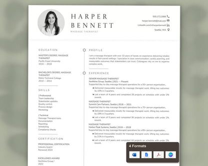 Massage Therapist Resume Template
