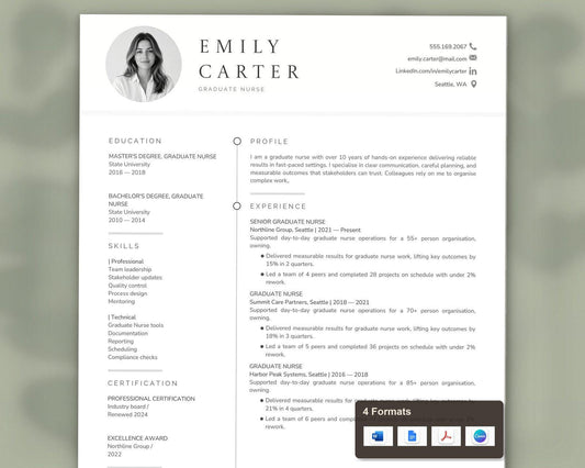 Graduate Nurse Resume Template