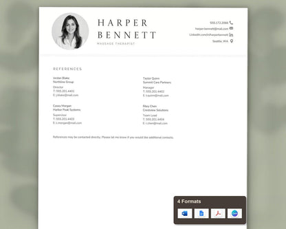 Massage Therapist Resume Template